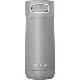 Contigo Luxe Autoseal Termos Bardak 360 ml, Paslanmaz &Ccedil;elik, 5 Saat Sıcak 12 Saat Soğuk, Sızdırmaz, Gri