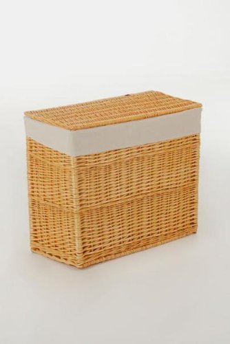 VIVANNO Wäschekorb Wäschesortierer Weide ‚Grand‘ 60 cm hoch Honigfarbe - 2