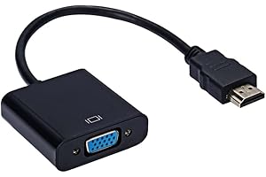 ZUYA HDMI to VGA Adapter, Gold Plated HDMI to VGA Adapter Converter with Full HD 1080P, External Video Card Multi-Monitor Adapter for Desktop, Monitor, Projector – Black