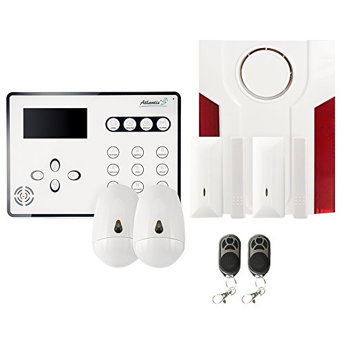 Atlantic'S Alarme Maison sans Fil GSM ATEOS Kit 3, Blanc