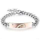 AnazoZ Schmuck Edelstahl Kette Link Armband Für Damen Half Liebe Puzzle Zirkonia Rose Gold
