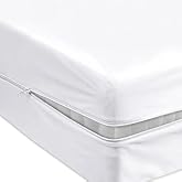 Mattress Cover with Zip, Mattress Protector for Bed 180 x 200 cm, Smooth and Soft Touch Protector, Mattress up to 25 cm, 100%