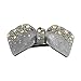 GSM Accessories Womens Cellulose Acetate Rhinestone Large Bow Tie Hair Clips Barrettes HC236-Grey RS.2119.00