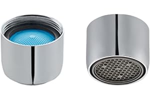 Schläfer 100510 | Rompigetto Rubinetto Cucina, Filtro in Acciaio con Filetto M22x1, Compatibile con Aeratore Neoperl, Rompigetto a Risparmio Acqua, Confezione da 2 Pezzi