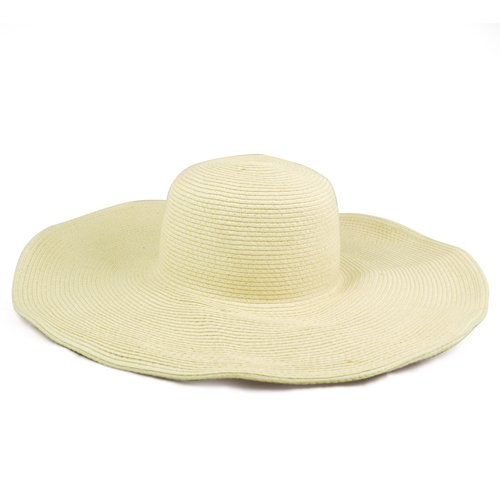 Damen Trend Schlapphut Sonnenhut Strohhut Sommerhut Damenhut Hut Viele Farben (Beige) - 2