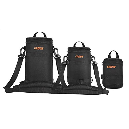 CADEN S   M   L Camera Lens Case Kit   paisse de Eatra antichoc de protection lentille sac pochette protecteur pour Canon Nikon Sony Tamron Sigma w   sangle