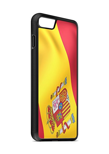 Geeignet für iPhone 8 Silikon Handyhülle Flexibles Slim Case Cover Spanien Fahne Flagge Schwarz