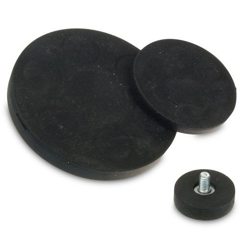 Magnetsystem Ø 66 mm gummiert mit Gewinde M8x15 – hält 25 kg - 2