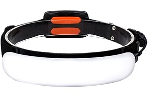 WINDFIRE Torcia frontale a LED ricaricabile, 20000 lumen Torcia frontale super luminosa 220 ° ampio raggio, IPX6 impermeabile leggero 3 modalità faro fanale posteriore e clip per campeggio, all'aperto