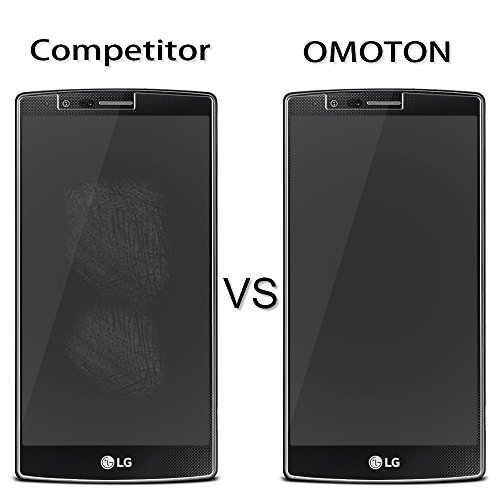 OMOTON  2-pack  Cristal Templado LG G4 Protector de Pantalla con 9H Dureza  Alta Definicion  Garant  a de por vida 