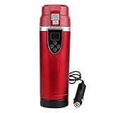 Taza calefactora para automóvil fabricada en acero inoxidable ambiental y saludable, de larga duración, duradera y confiable. Interior con tecnología de aislamiento por vacío con buen efecto de aislamiento, más seguro para beber el agua hervida.