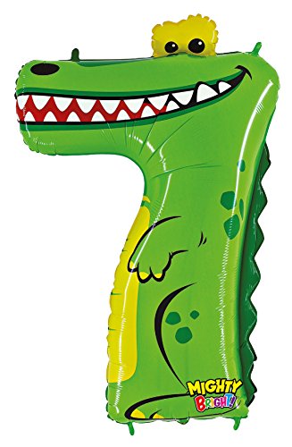 Betallic 14947 - Zooloon Folienballon Zahl 7 Krokodil, 40 inch, 1.0 m