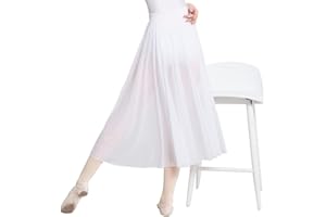 ROYAL SMEELA Falda de Ballet Malla Vestido de tutú de Ballet Falda de Baile de Ballet Falda de Entrenamiento Ropa de Baile Atar Bailarina Traje de Baile básico Leotardo Falda Cruzada