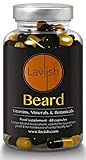 Laviish Beard, A Premium Blend of Vitamins, Minerals & Botanicals For Health Beard Growth | As Seen in GQ (Half Price Introductory Offer)