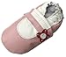 Carozoo Mary Jane Pink Soft Sole Leather Baby/Toddler/Kids Shoes 3-4Y