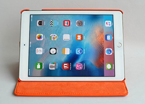 inShang ipad Pro 9.7 Hülle Cover für iPad Pro 9.7 inch (2016) , PU Leder Schutzhülle St?nder Smart Cover mit Super Automatische Einschlaf-/Aufwach funktion, case 360 Grad rotierende Schutzhülle mit Standfunktion + inShang Logo hochwertigen Stylus Eingabestift Stift orange - 2