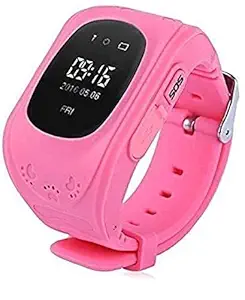 NEFI Bluetooth Q50 Smart Watch for Kids Children Wrist Watch with Anti-Lost, GPS Tracker, SOS Call, Location Finder, Compatible Compatible with All Mobile Phones - Pink