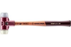Halder 3038030 "Simplex" Soft-Face TPE-Mid/Nylon Mallet, Multi-Colour, 30 mm