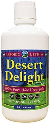 Aerobic Life, Desert Delight, 100% Pure Aloe Vera Juice, 1 qt (32 oz)