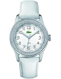 Lacoste 2000464 - Reloj analógico de mujer de cuarzo con correa de piel blanca