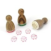Stemplino® Ministempel - Motiv: Hund - 12mm Durchmesser - Holzstempel