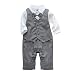 Baby Boy Wedding Tuxedo 1pc Outfit with Colour Matching Bow Tie (0-3 Month)