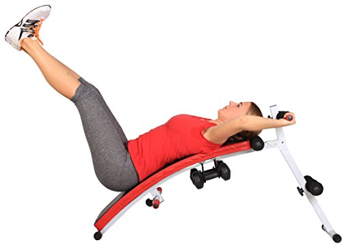 SportPlus Sit-Up Bank inkl. 2 x 1,5kg Hanteln, zusammenklappbar, Benutzergewicht bis 120kg, SP-SUB-001-W - 6
