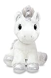 precioso unicornio grande peluche Regala sonrisas hoy Aurora- Peluches y muñecas, Color blanco y plateado, 31cm (60855)