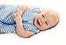 Slumbersac SIMPLY Baby Sleeping Bag Jersey 1 Tog - Blue Stripes, 6-18 months