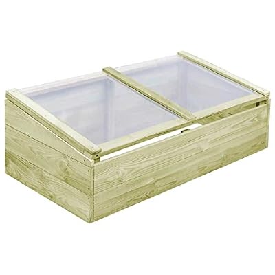 Puwei vidaXL Lit Surélevé Jardin Toit Pin Imprégné FSC Patio Jardinière Bac à Fleurs