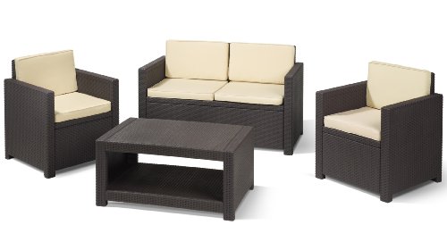 Preisvergleich Produktbild Allibert Möbel Lounge Set Monaco braun