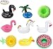 Produktbild Monaldy 9 Packung Einhorn Flamingo aufblasbar Getränk Halter Schwarz Schwanen- Palme Melone Weißer Ananas Ente Wassermelone Früchte Schwimmer Pool Becherhalter Untersetzer für Poolparty und Kinder