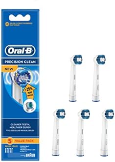 Braun Oral-B Precision Clean Electric Toothbrush Heads Pack of 5 Suitable for All Oral-B Rotary Brushes