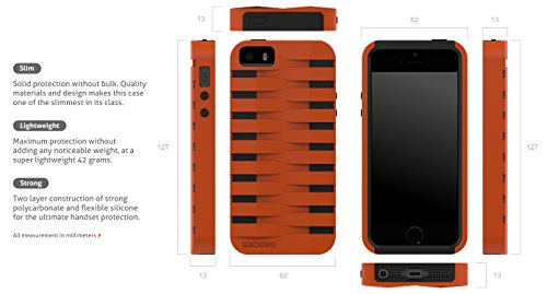 GADGEO iPhone 5   5s Carcasa Funda Defender Fuerte Resistente a Impactos Case Cover     Funda R  gida Protectora de Dos Piezas     La Mejor Funda para iPhone 5   5s H  brida Armadura Resistente Incluye una Pel  cula Protectora de Pantalla