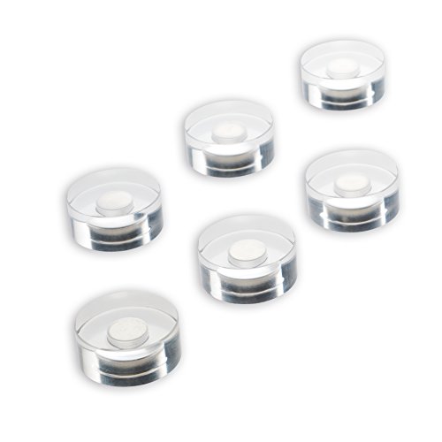 Design Magnete, Durchmesser 25 x 11 mm, Haftkraft circa 2.5 kg, acryl/transparent