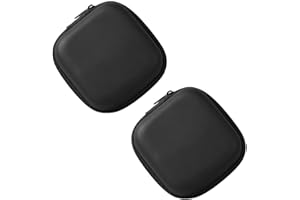 SHUNCHG 2pcs Mini Earphone Case Protective Bag Box Hard Case Zipper Headphone Storage Bags EVA Hard Shell Square Carrying Case Multifunctional Earbud Storage Pouches