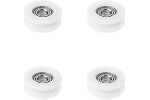 MroMax Lot de 4 poulies en nylon et plastique en forme de U 6 x 22 x 8 mm