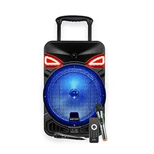 Ant Audio Rock 900 Trolley Party Speaker with Karaoke with FM Radio, Micro SD Card, USB, Wired & Wireless Mic, LED Lights & 12inch Subwoofer  90 watt