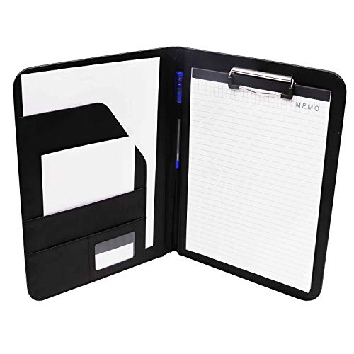 Porte-Documents pour Homme, Femme Carnet de Note A4 organisateur Présentation personnalisé Conférence Cadres Business Cuir Portfolio Porte Document avec Bloc-notes