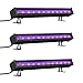 Produktbild Onforu 3er Pack 24W Schwarzlicht UV LED Bar mit EU-Stecker | Black Light Lichteffekt Partylicht Bühnenbeleuchtung mit Schalter | Geeignet für Weihnachten Halloween Club Party Karneval Disco Ballsaal