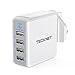 Price comparison product image USB Wall Charger TeckNet DuoPower 40W 4-Port (5V 8A) USB Charger Plug Compatible with iPhone, iPad Mini, iPad Pro, Samsung Galaxy, Nexus, More Mobile Phones and Tablets