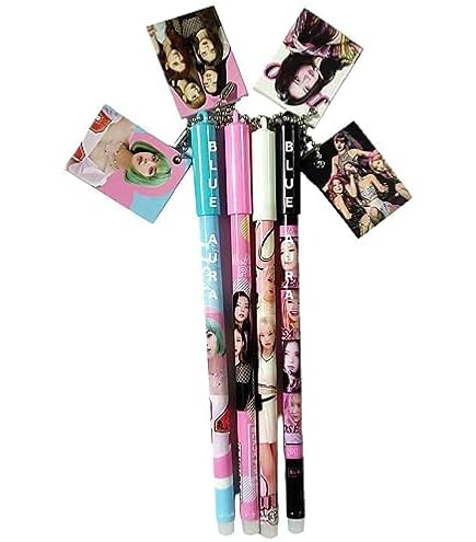 NNS Black Pink Girls Design Pen with Cute Mini Diary Attached at