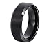 GirlZ! Stainless Steel Cool Simple Ring for Men - Black RS.225.00