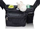 TAHLMANN Organizer für Kinderwagen mit Getränkehalter, Smartphone- und Allzweck-Fach, abnehmbarer Wertsachentasche, universal