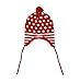 Toby Tiger Unisex Baby Knitted Dots Hat Red/ White Large