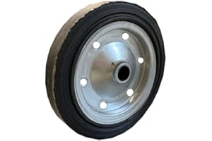 EUROSHOPPINGONLINE Ruota gomma piena ricambio per betoniera 35 cm carrello carrelli veicole agricoli (Foro Mozzo 43 mm)