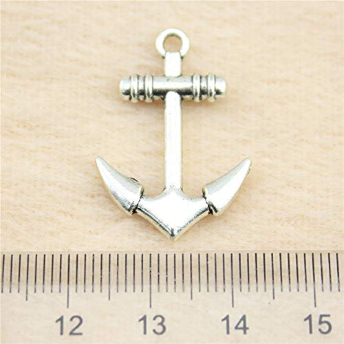 NEWME 25 unids 29x20mm ancla colgantes de los encantos para la fabricación de joyas de bricolaje al por mayor artesanía hecha a mano collar de la pulsera llavero accesorios del bolso