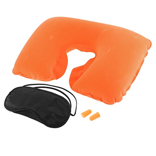 Preisvergleich Produktbild Reisen Camping Schlafsack aufblasbares Kissen Augenmaske Ohrstöpsel 3in 1