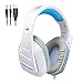 Produktbild Gaming Headset für PS4 | Gaming Headset | PC Gaming Headset | Stereo PS4 Kopfhörer mit Mikrofon | LED Gaming Kopfhörer mit Mikrofon für Xbox One PSP Netendo DS PC Tablet (Color : White)