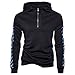 Produktbild Hoodie Pullover Herren Btruely Winter Mode Männer Kapuzenpullover Langarm Männer Mit Kapuze Sweatshirt Retro Outwear (M, Schwarz)